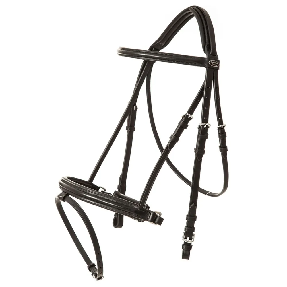 Ventilerend Bridle Ravenna Ecoline, crank noseband Koolzwart C