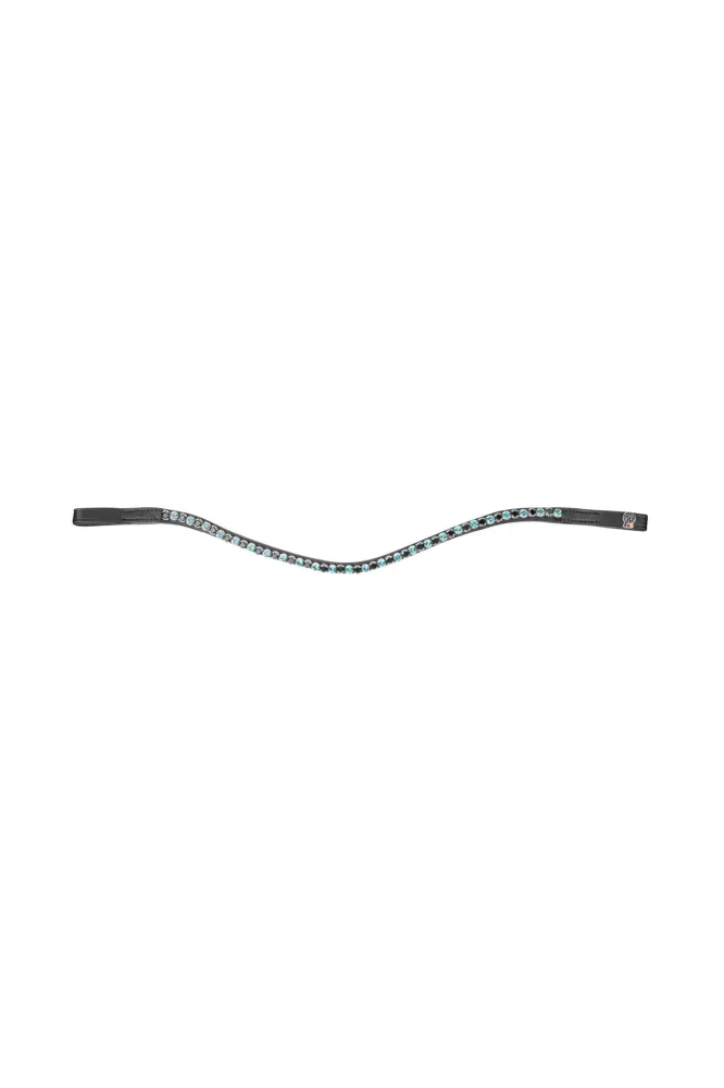 X-Line Glamour Browband Petrol Blue/ Ravenzwart C
