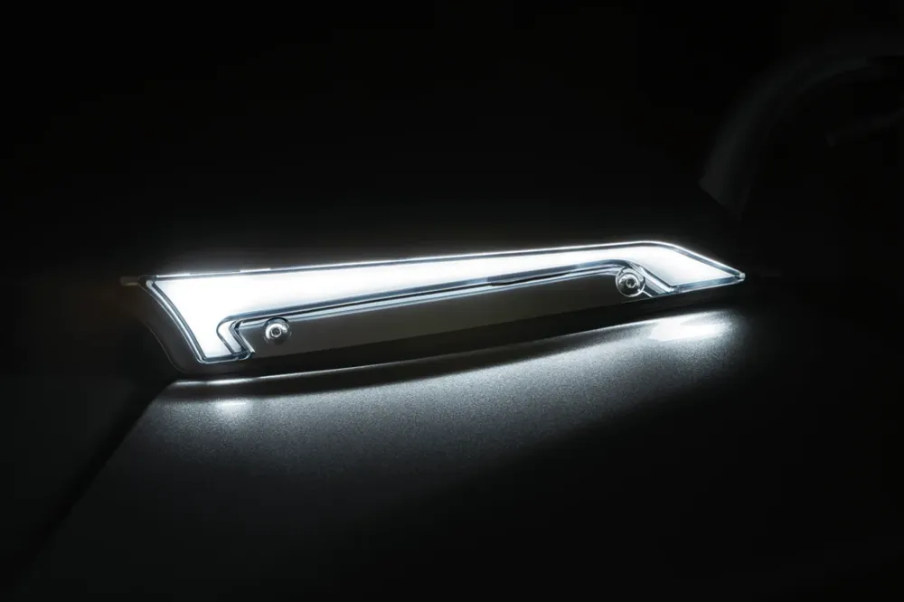 Race Luces Led Del Adorno Del Parabrisas Tracer Cromado Para Harley Davidson