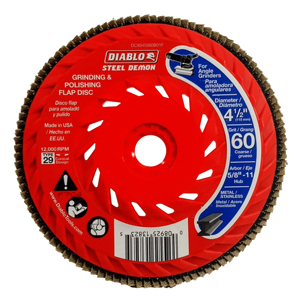 4-1/2 . Staal Demon Flap Disc 60 Grit - Speed Hub