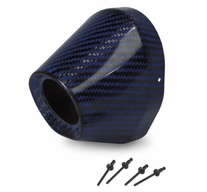 Tapa final de fibra de carbono 4.5 Agujero 1 1/2 Azul