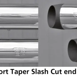 Tapered/slash ENDCAPS F/ 80mm MFFLR Chr Harley-Davidson