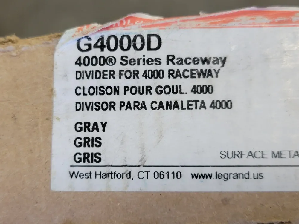 4000 Series Raceway Divider G4000D (Box 9)