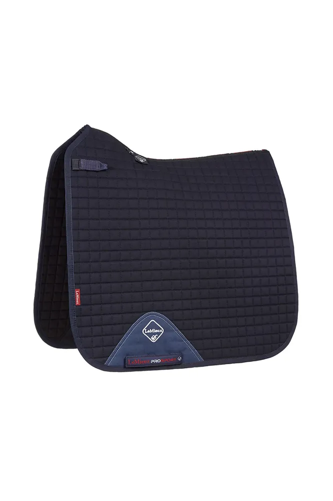 Cotton Square Dressage Saddle Pad Dark Blauw P-C