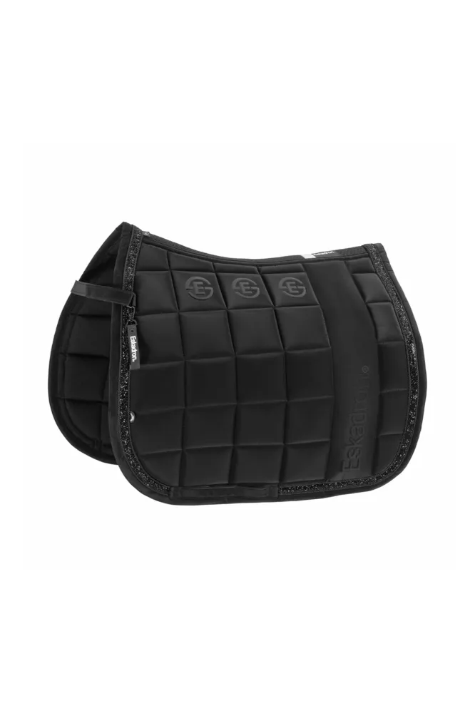 Dynamics AW25 Big Square Jewel Dressage Saddle Pad Zwart F