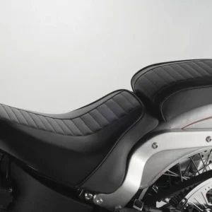 Hot Rod Series Daddy-O Horizontal Pleated Pillion Pad Koolzwart Vinyl Harley-Davidson
