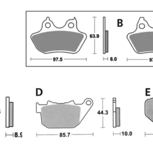 Matrix Brake pads XL04-13 1200XR08-up rr Harley-Davidson