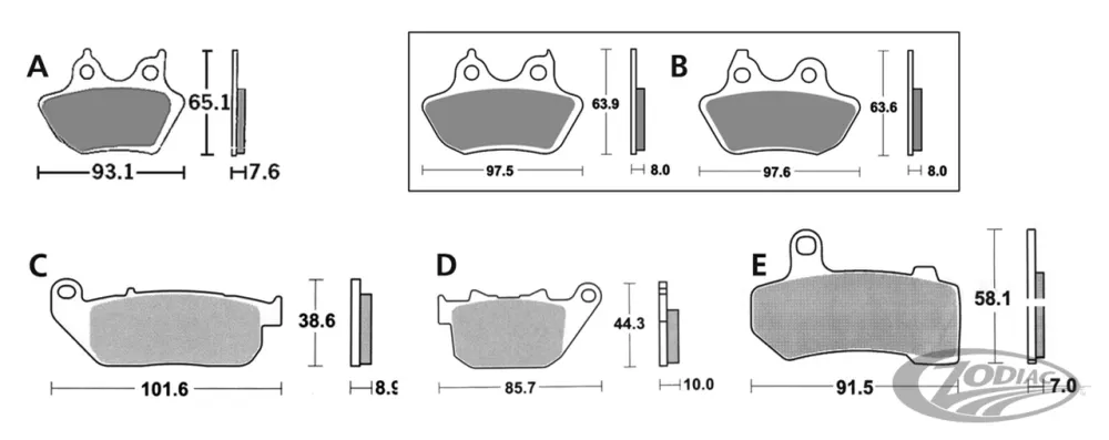 Matrix Brake pads XL04-13 1200XR08-up rr Harley-Davidson