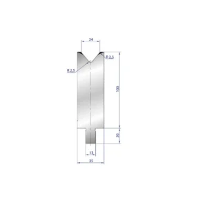 Part No. 3231 @ 550mm 80 Degree Los V Die (Segmented)