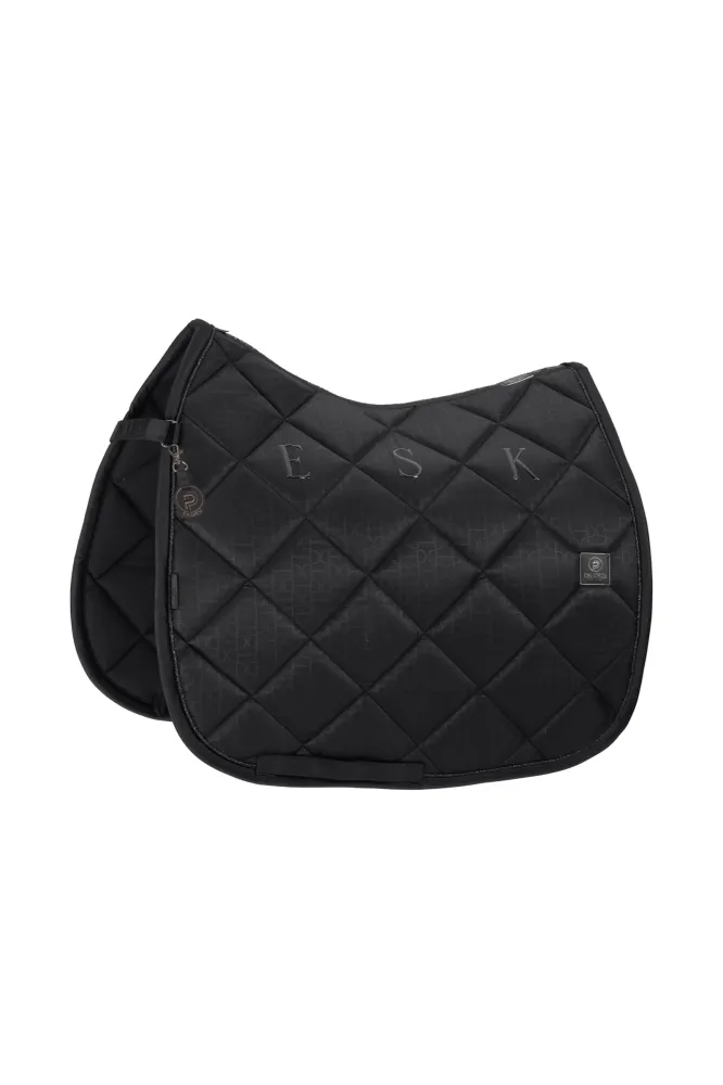 Platinum 25 Glossy Bit Dressage Saddle Pad Zwart P