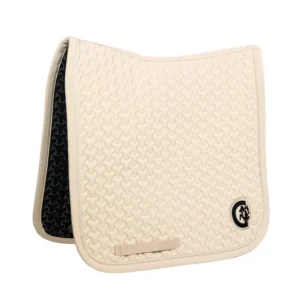 Saddle Pad Plaited 3D Logo Dressage lichtbruin F
