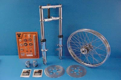 41mm Ruim Glide Fork Assembly 21" Wheel Dual Brake Harley-Davidson 1948-1999 met Diefstalbeveiliging