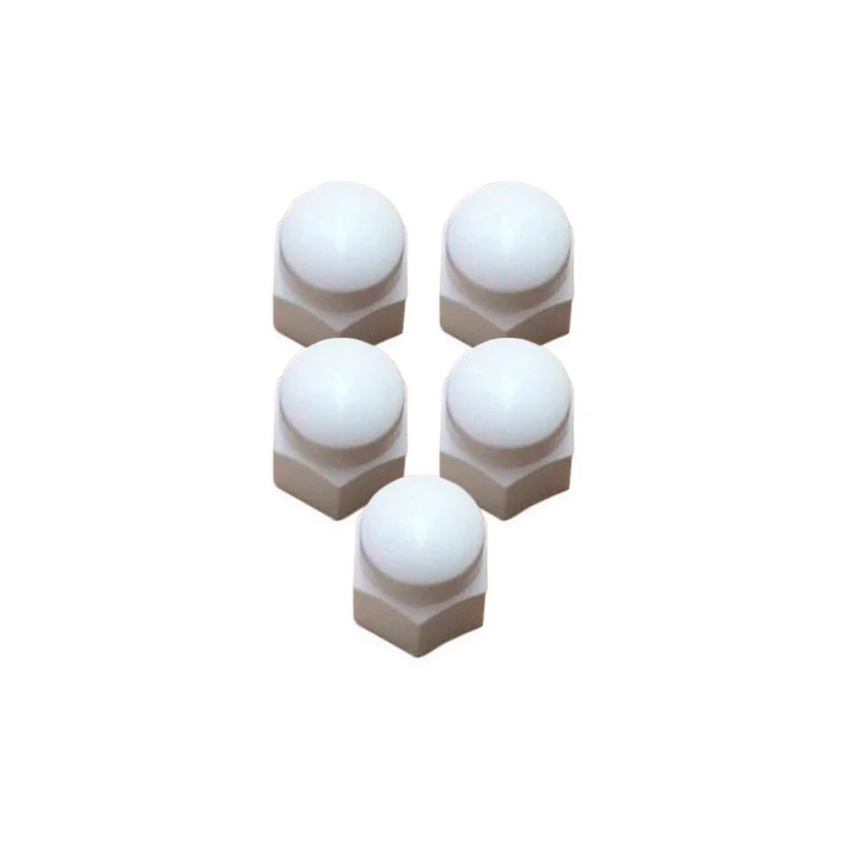 Wit Nylon Lug Nut Cover Cap 13/16" Trailer Camper Travel Truck Wit | Zwart | Grijs