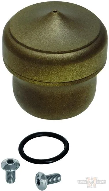 Mini Oil Reservoir, Omega, Sandblasted Brass Harley-Davidson