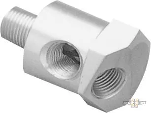 Hydraulische Single Oil Pressure Gauge Adapters and Fittings Late-Model Big Twins Staalgrijs Harley-Davidson