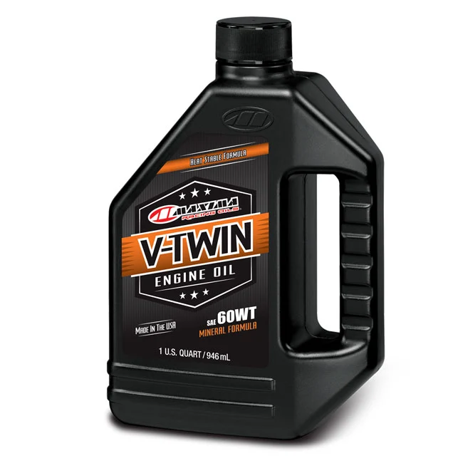 Maxima Racing Oils, Aceite Para Motor V-Twin Mineral 60W Para Harley Davidson met API CK-4 Specificatie