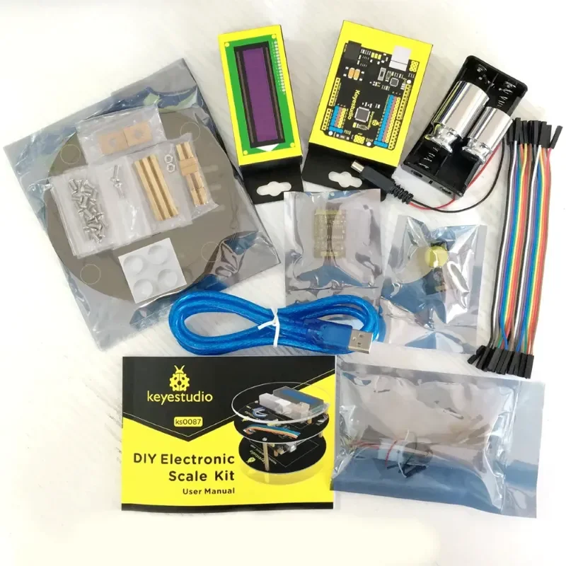 KeyeStudio DIY Electronic Scale Starter Kit UNO R3 64 Page Book Handmatig Opbergtas
