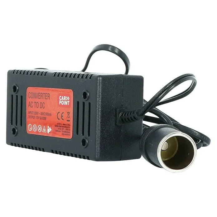 Omvormer - 60 W, Ingangsspanning: 230 V, Uitgangsspanning: 12 V