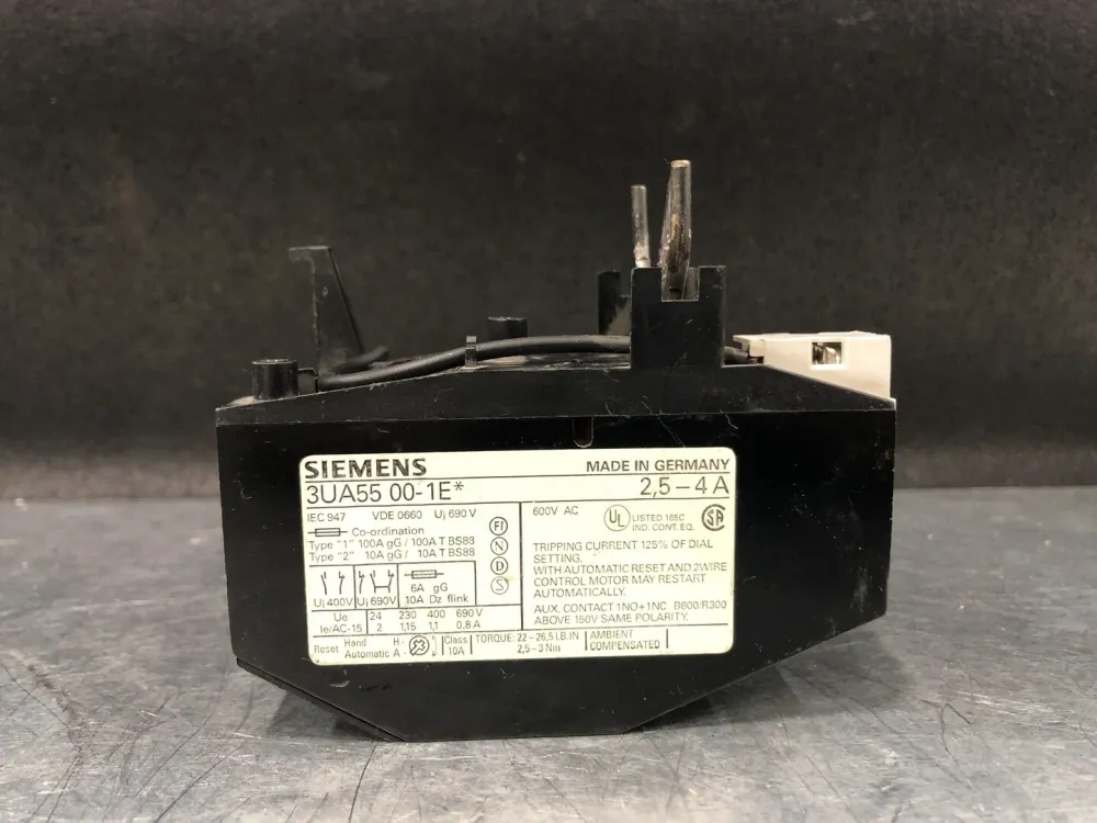 Slimme Lader 2.5-4 Amp Motor Starter 3UA55 00-1E