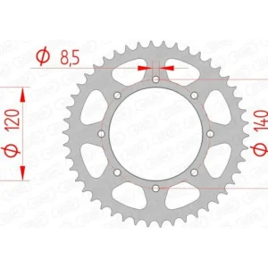 Corona AFAM acero estándar 16600 - Paso 520