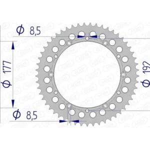 Corona AFAM aluminio 63300 - Paso 520