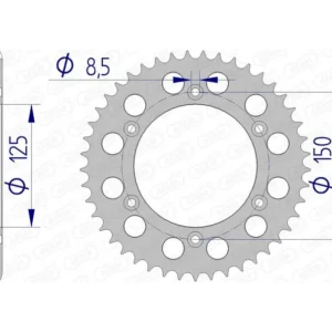 Corona AFAM aluminio 72304 - Paso 520