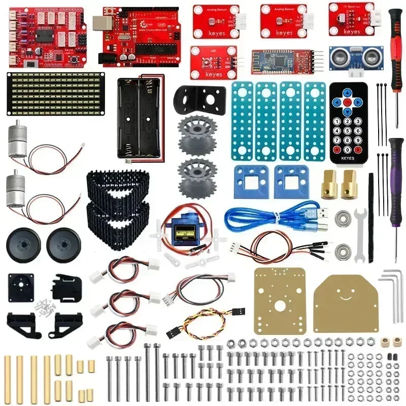 KeyeStudio DIY Compact Tank V2.0 Smart Robot Car Kit | 250ml | 12 Maanden Werking