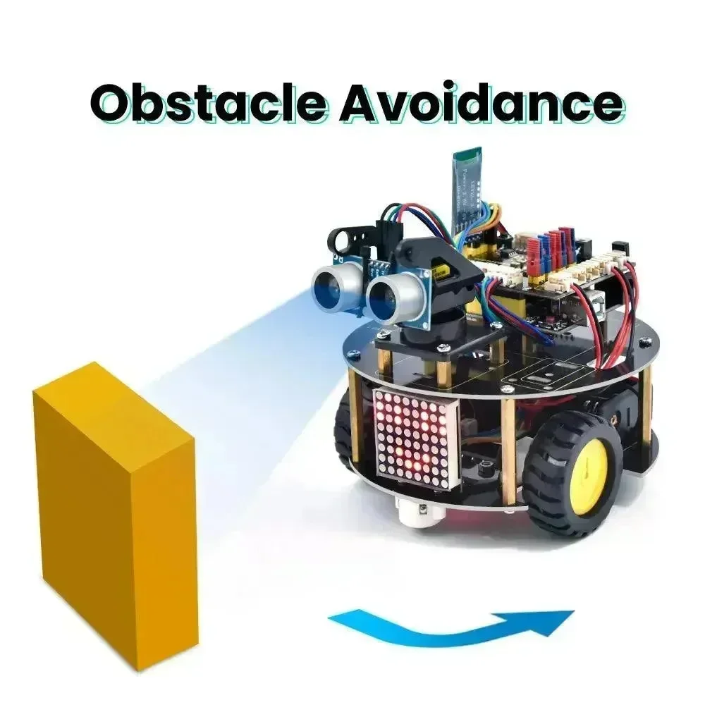 Keyestudio Slim Little Turtle Robot Car V3.0 Arduino STEM Programable Robot Kit Geschikt voor Stoffen