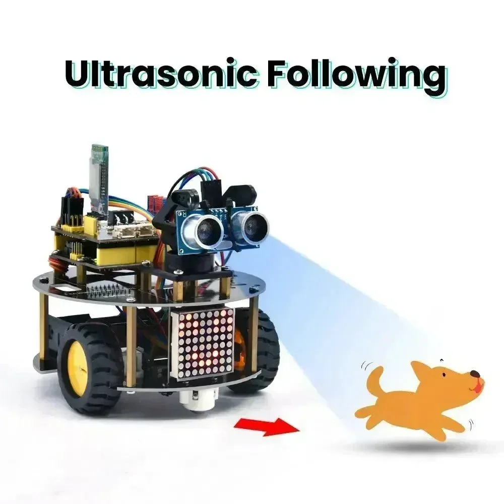 Keyestudio Slim Little Turtle Robot Car V3.0 Arduino STEM Programable Robot Kit Geschikt voor Stoffen