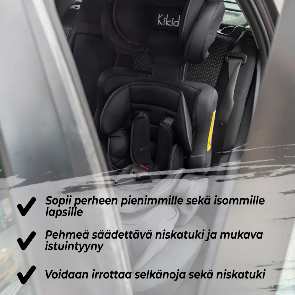 Kikid Car Seat Basic Blauw, 9-36 kg met Natuurlijke Geur