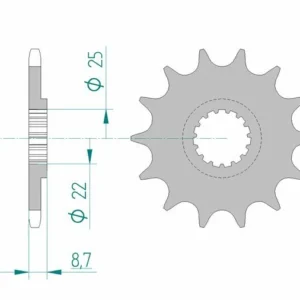 Piñón AFAM acero autolimpiable 73301 - Paso 520