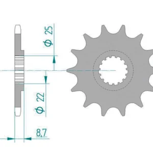 Piñón AFAM acero autolimpiable 73301 - Paso 520 - Dierwerend