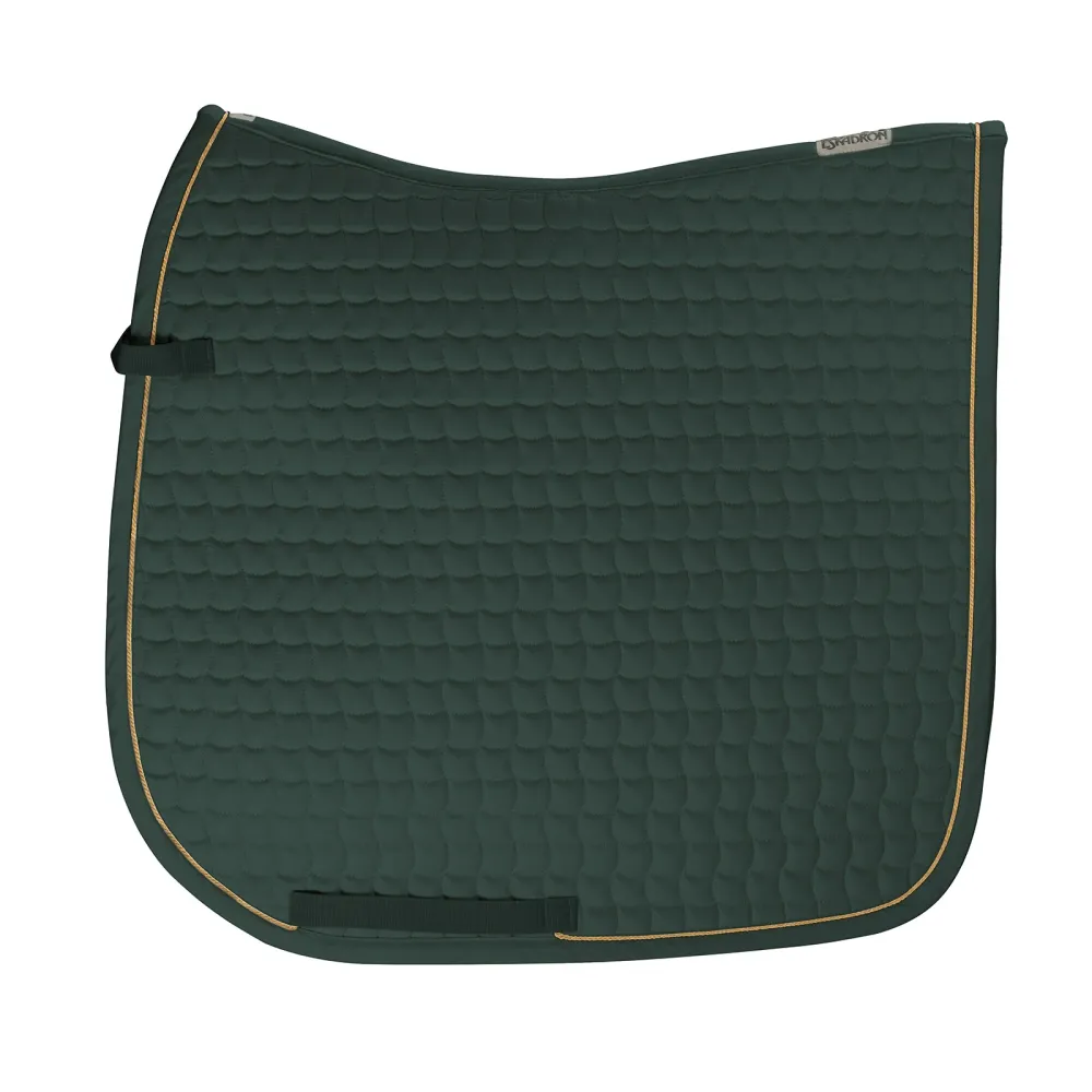 Cotton Gold Dressage Saddle Pad Forest Dark Green P