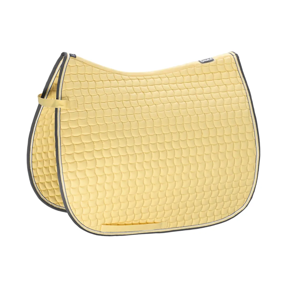 Katoenmix Contrast Dressage Saddle Pad Yellow P