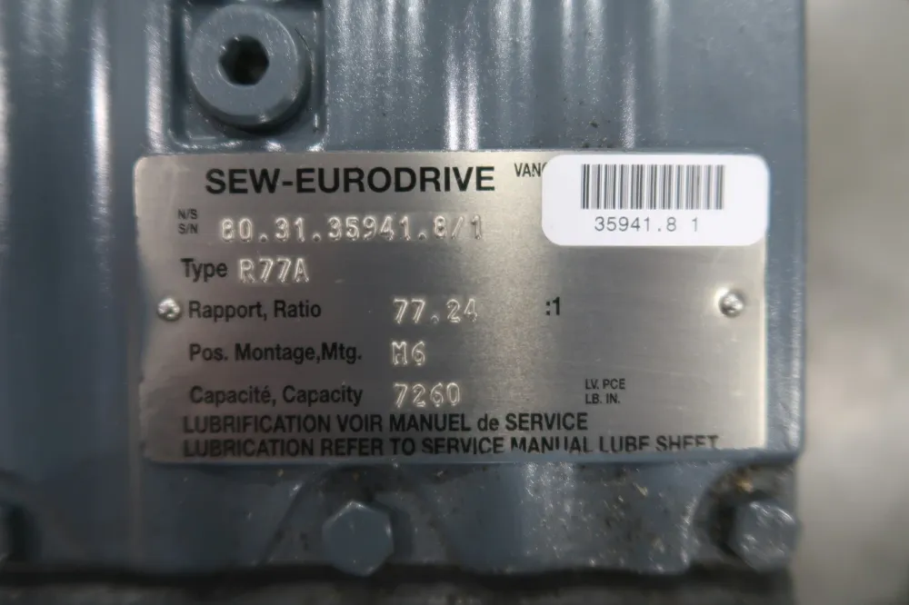 77.24:1 Ratio Inline Gear Reducer R77A