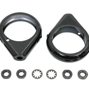 Black Radial Clamp Set , Models 39mm Fork Harley-Davidson