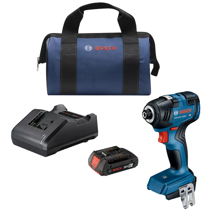 BOSCH 18V 1/4" Hex Impact Driver Kit