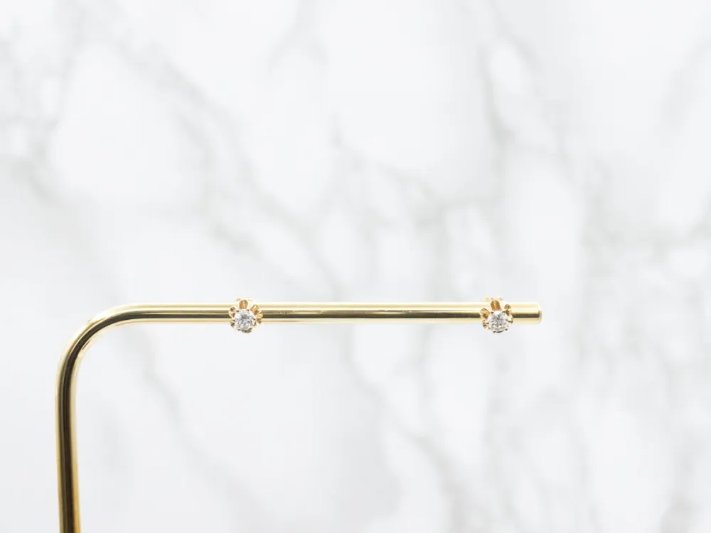 Buttercup Set Diamond Stud Earrings