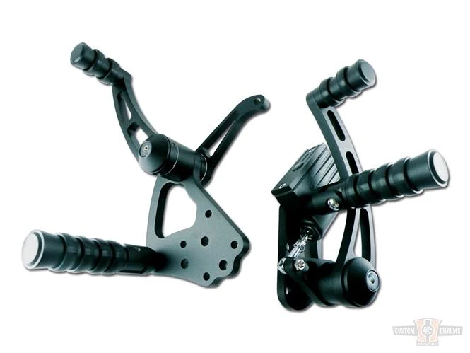 CCE Forward Control Kit, zwart, 5/8" Bore Master Cylinder, Rubberband Pegs Harley-Davidson