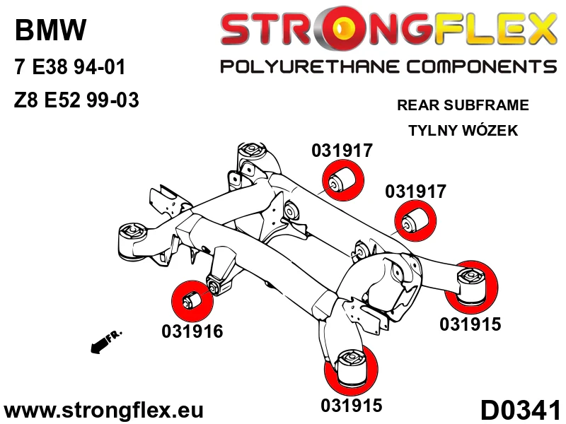Full suspension polyurethane bush kit SPORT - BMW > Z8 E52