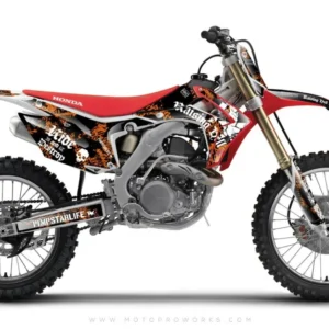 Honda GRAPHICS - "RAISINGHELL" zacht oranje