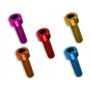 Kit 6 tornillos allen c/cilindrica M6x20. Rojo