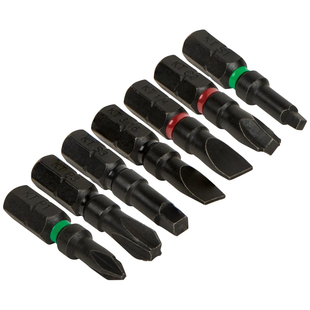 KLEIN TOOLS Pro Impact Power Bits, Assorted 7-Pack