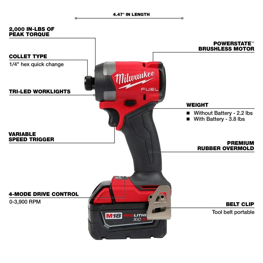 MILWAUKEE M18 FUEL™ 1/4" Hex Impact Driver Kit