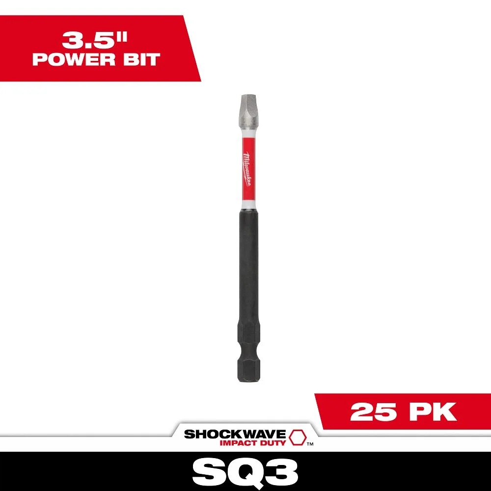 Milwaukee Tools Shockwave Power Bit SQ Recess 48-32-4796