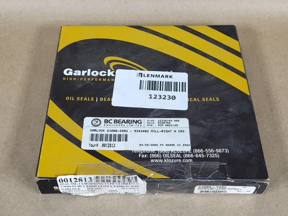 Oil Seal 21086-3492, 53X3492, 7"x8"x0.63"