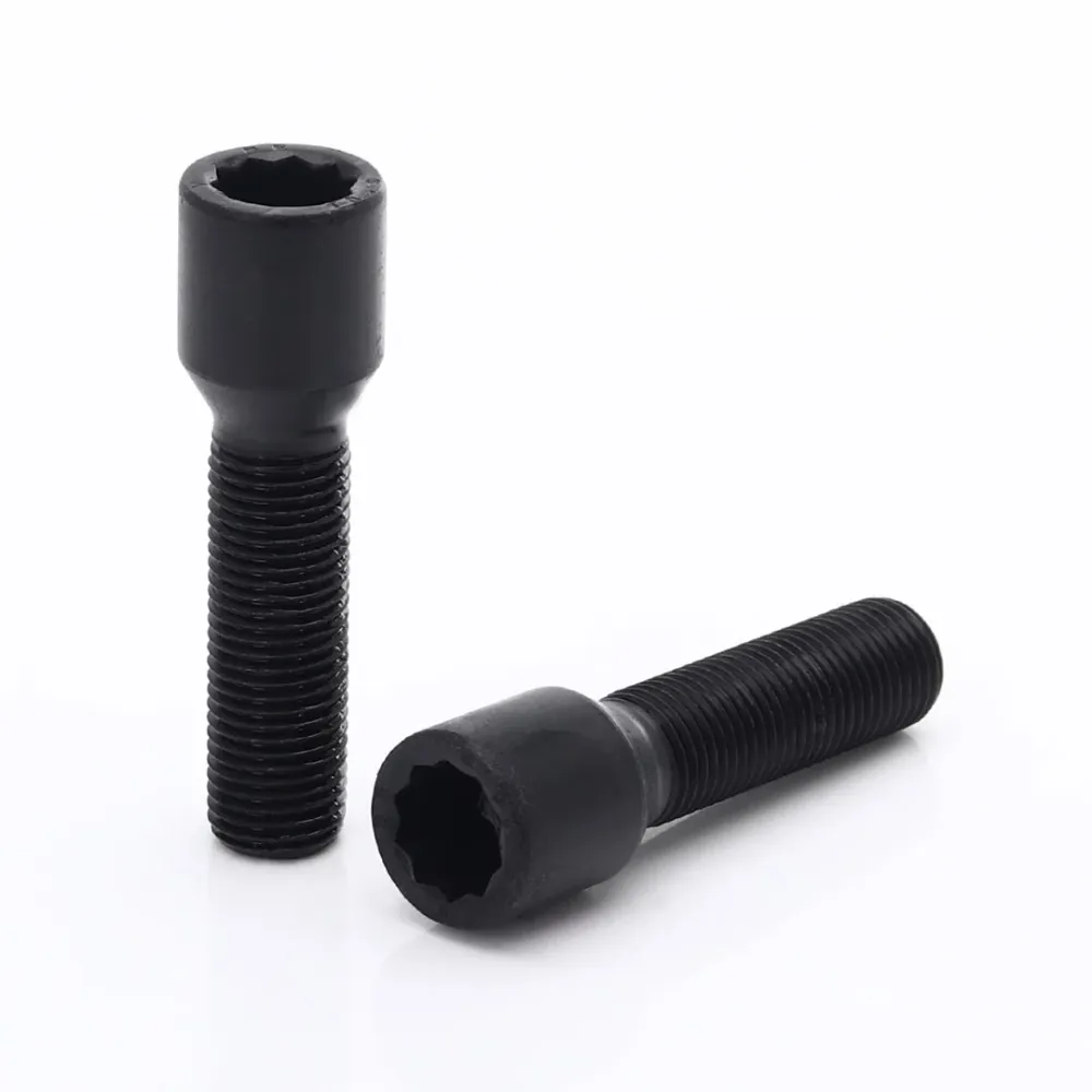 Black Extended Internal Drive Wheel Bolts M14x1.25 (Pack 10)