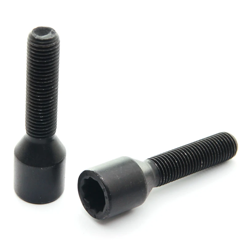 Black Extended Internal Drive Wheel Bolts M12x1.25 (Pack 10)