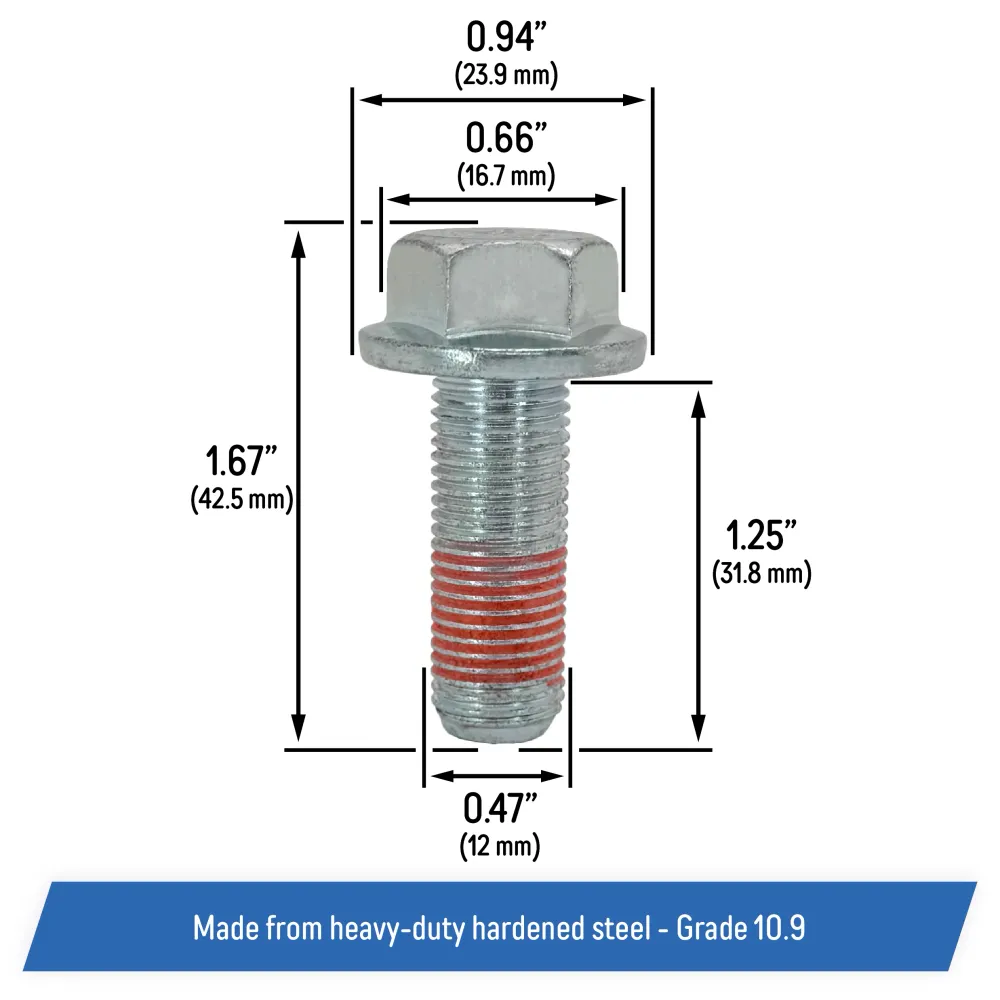 Brake Caliper Bracket Bolts Select Honda, Acura, Nissan, Toyota Models 2005-2020 - 14981, 41005EM10A