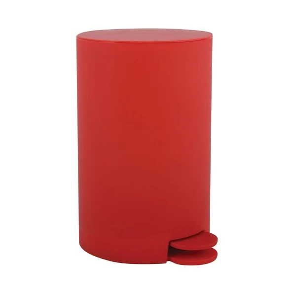 3L pedal bin model Osaki polypropylene - Doffe Red met klittenbandbevestiging